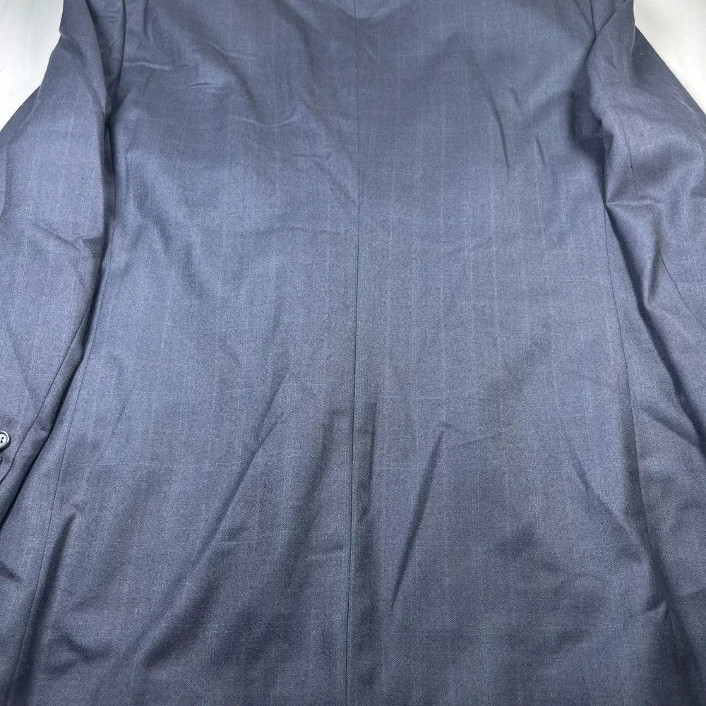 Perry Ellis Men's 45LG Navy 100% Worsted Wool‎ Double-Breasted Big & Tall Blazer